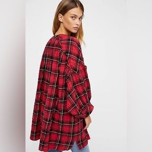 FREE PEOPLE NOT YOUR BOYFRIEND’S PLAID TUNIC